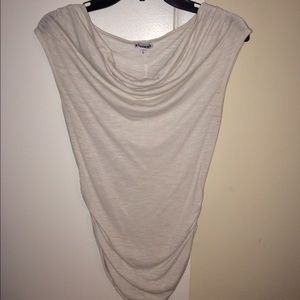 Express silver/white sleeveless shirt