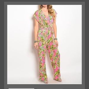 Yellow and Pink Jumpsuit