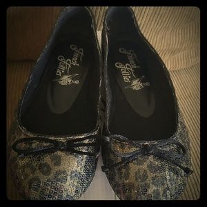 French Follies. Flat slip ons