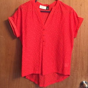 Red lace top