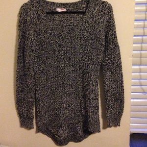 Gray and Black Vneck Sweater