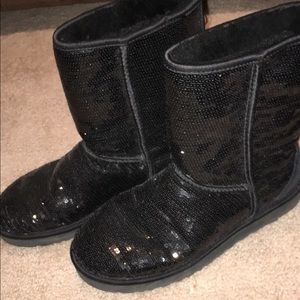 UGG Black sparkle boots size 10