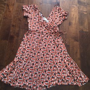 Size 14 Orange Flower Dress