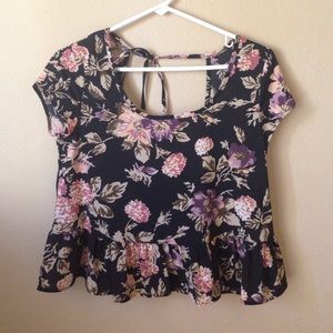 floral crop top from Charlotte Russe for sale!!