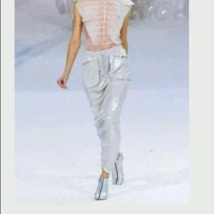 SOLD.... Chanel 2012 Silver Runway boots Sz 39.5