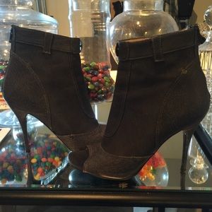 Jerome C Rousseau denim ankle booties