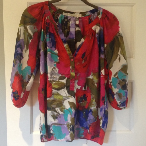 Colorful Floral Blouse