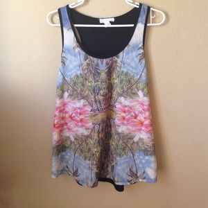 black pattern tank from forever 21 for sale!