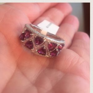 Gorgeous Garnet Ring in Sterling Silver