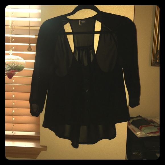 Urban Outfitters Sparkle and Fade Sheer Top