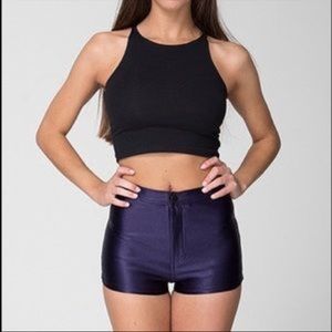 American Apparel navy disco shorts