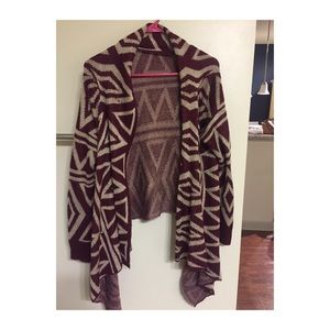 Red and cream sweater