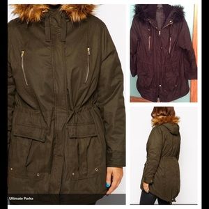 Asos curve black ultimate parka
