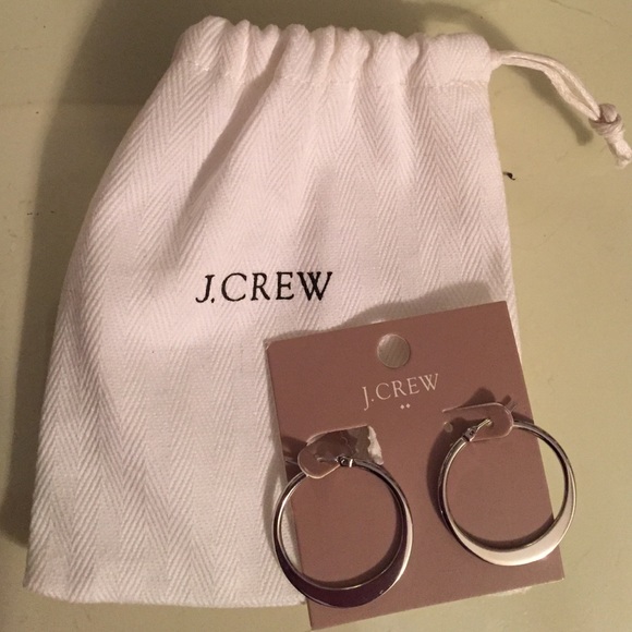 j crew silver hoop earrings