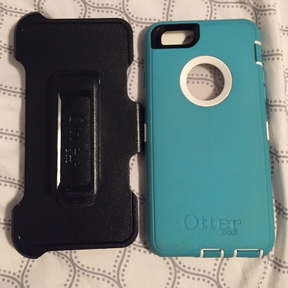 Baby blue iPhone 6 otter box protective case