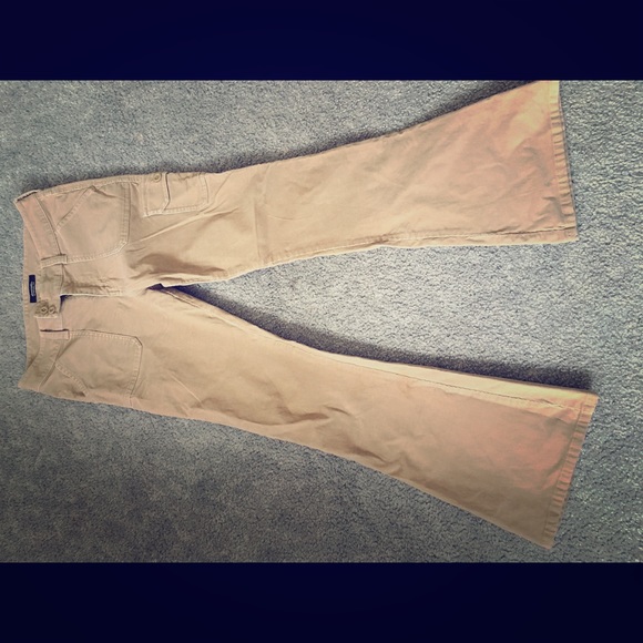 Abercrombie Kids Beige Corduroy Flair Pants SZ 16