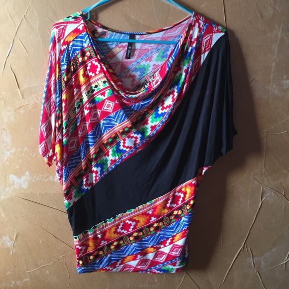 Black Aztec Top