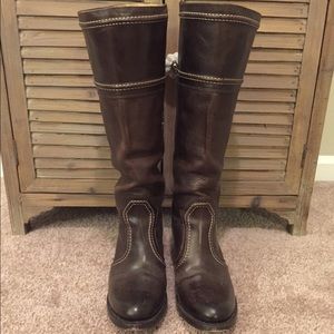 Frye Jane 14L Stitch in Brown