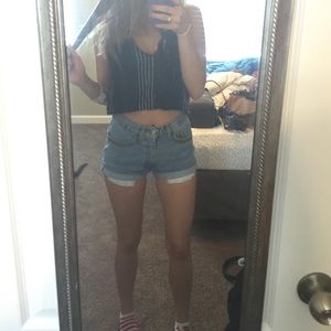 Levi high weighted shorts. Vintage hand made