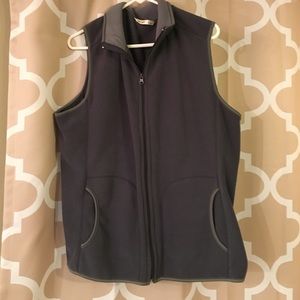 Grey fleece vest