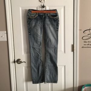 Light wash blue jeans