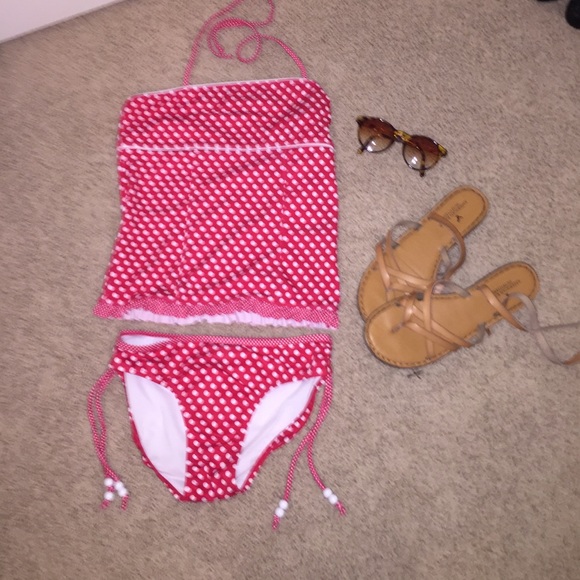 Polka dot tankini