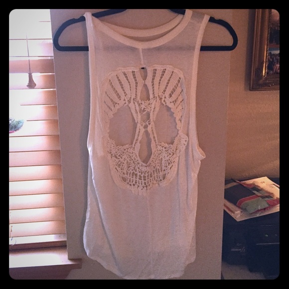 Pacsun Nollie Crochet Skull Tank Top