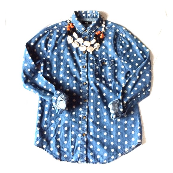 Urban Outfitters polka dot denim XS