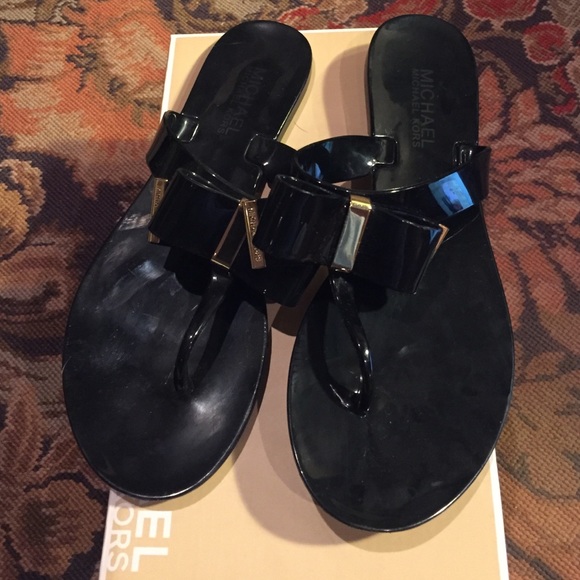 black bow sandals