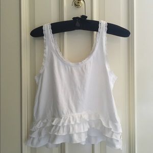 white hollister tank