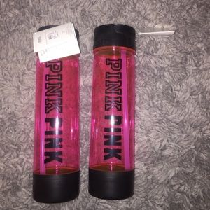 Pink water bottles