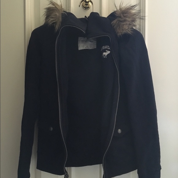 abercrombie dark navy hoodie
