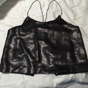 Sequin crop top