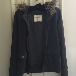 dark gray abercrombie hoodie