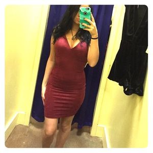 Suede maroon dress from windsor size small