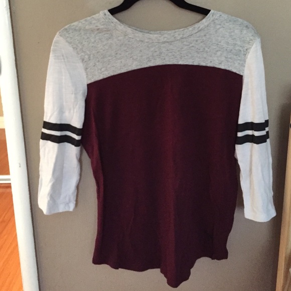 PINK Burgundy Athletic Shirt