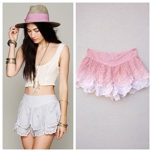 Free People Tiered Eyelet Short