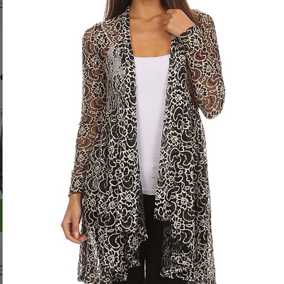 Pretty Young Thing Other - HeLd for Yvonne NWT. Lace drape open cardigan