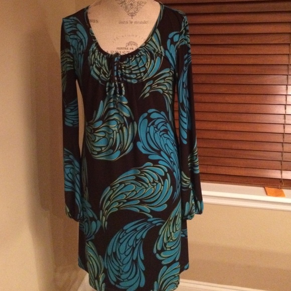 Brown/Green/Turquoise Dress Sz 6