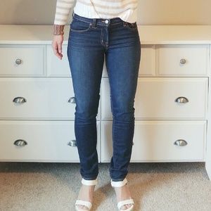 J Brand Dark Blue Skinny Mid Rise Jeans Denim