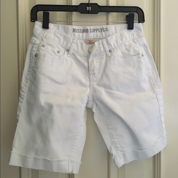 mossimo white denim capris