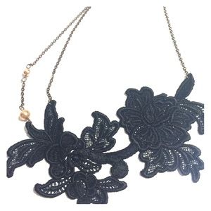 Black lace necklace