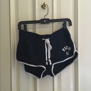 black abercrombie athletic shorts