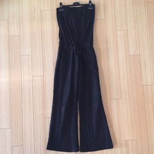 Splendid black linen & cotton jumpsuit