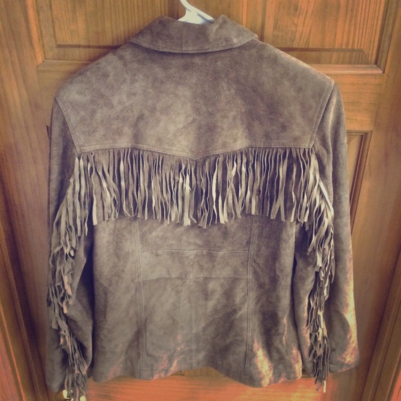 ESPRIT Jackets & Blazers - Esprit Boho Suede Leather Fringe Jacket