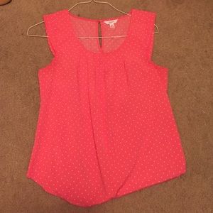 Pink polka dot blouse 💕