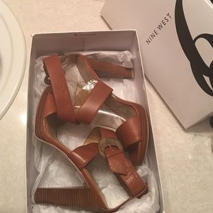 10M Tukio Tan Nine West Heel