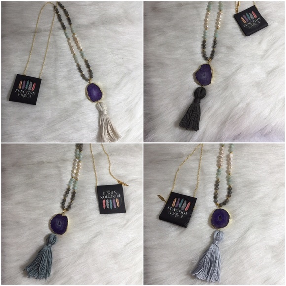 Choice Of Agate Pendant Tassel Necklaces - Picture 4 of 4