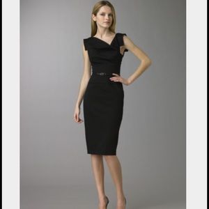 Black Halo Jackie O Belted Dress - Black