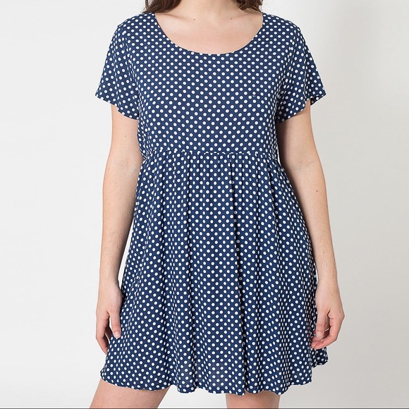 American Apparel polka dot babydoll dress